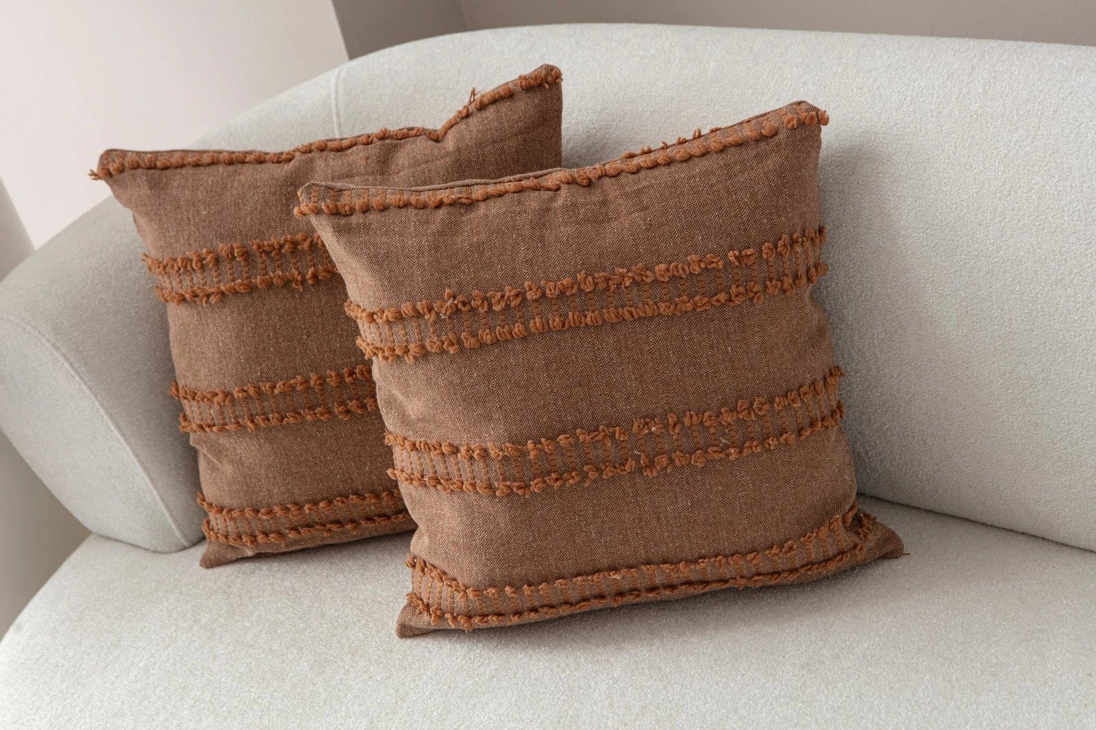 Set mbulesash për jastëk (2 copë), Tuffet, ngjyrë kafe, Evila Originals