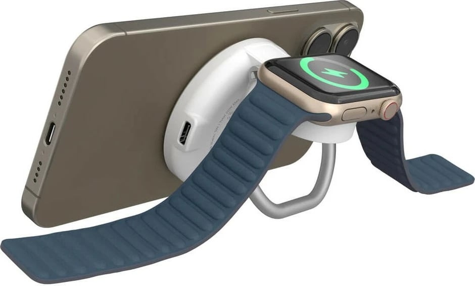 Karikues wireless Targus HyperJuice Qi2 2-in-1, 15W, USB Type-C, i bardhë