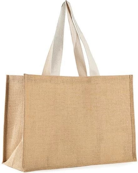 Çantë jute NEXT, Y35x49x23cm me doreza të bardha