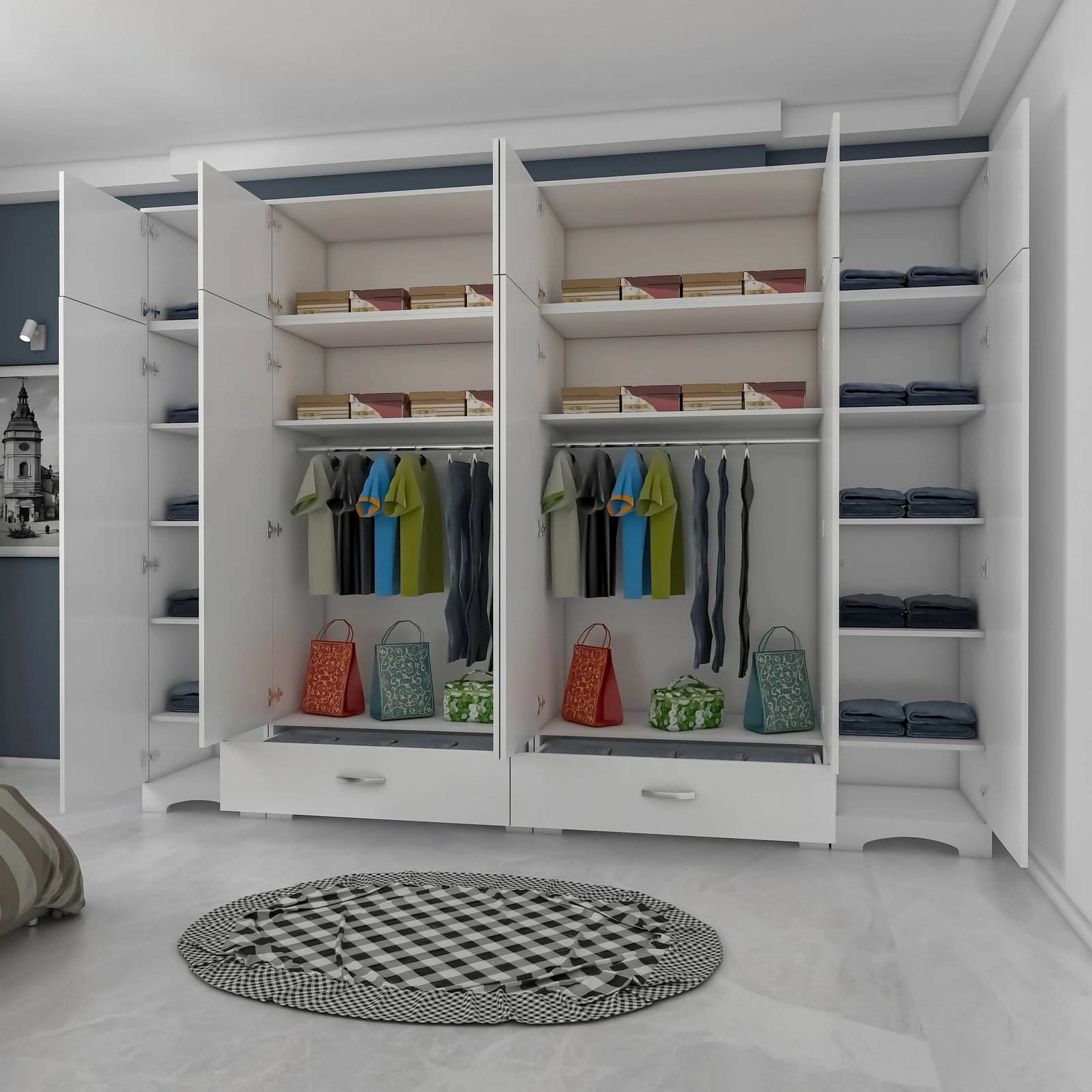 Dollap i bardhë për rroba, Skye Decor, BA133 - 3851