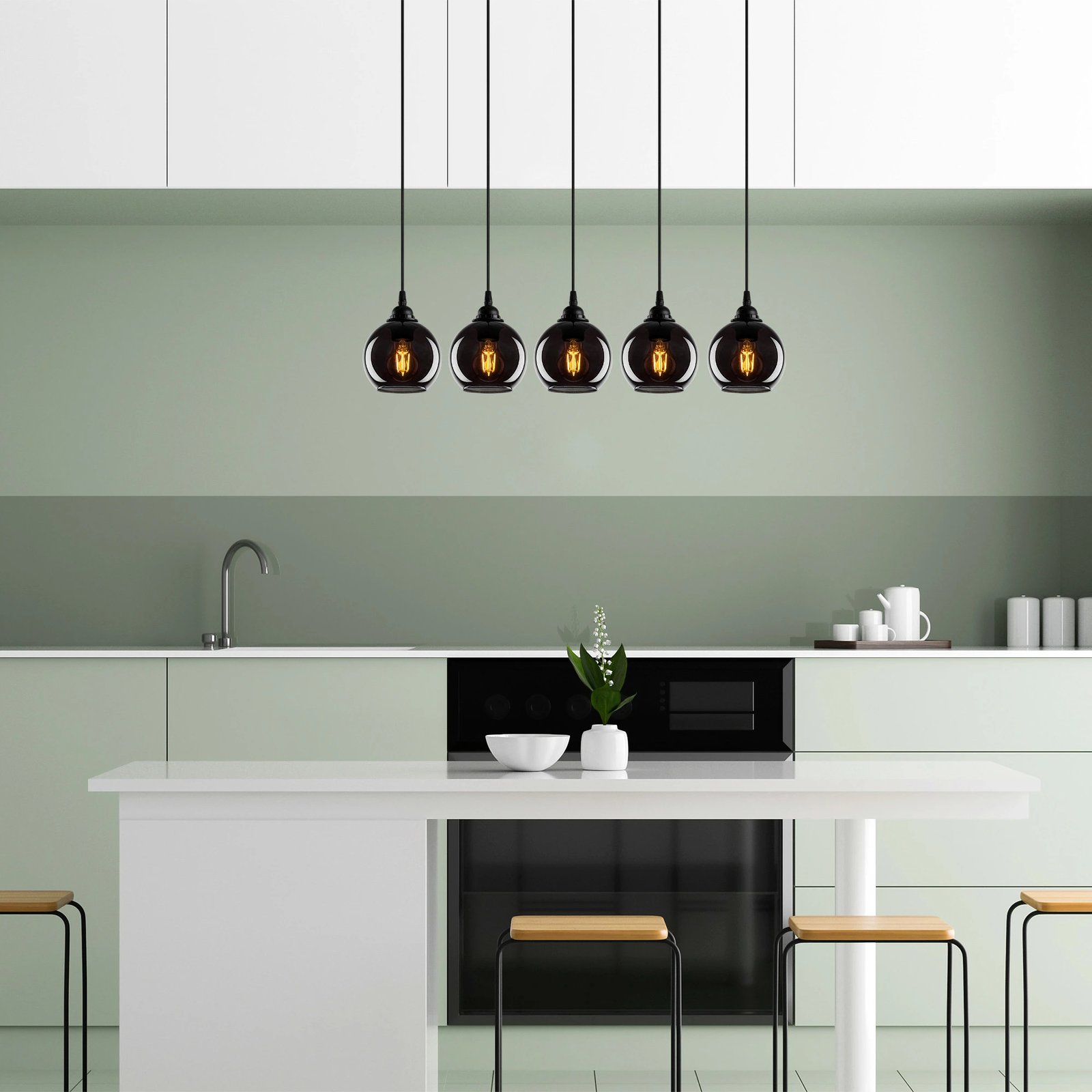 Llambë tavani Opviq, ngjyrë fume, 014