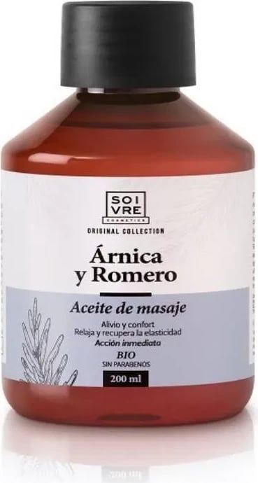 Vaj për masazh SOIVRE Arnica dhe Rozmarinë 200ml