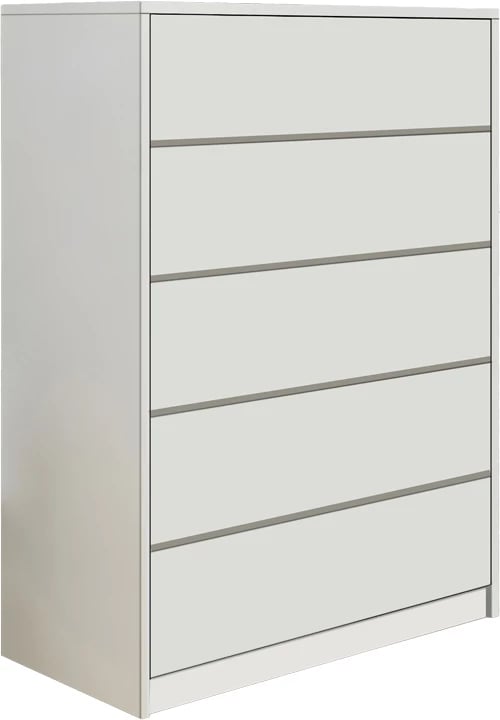 Komodë mdf me sirtarë, ngjyrë e bardhë, 80x40x109cm