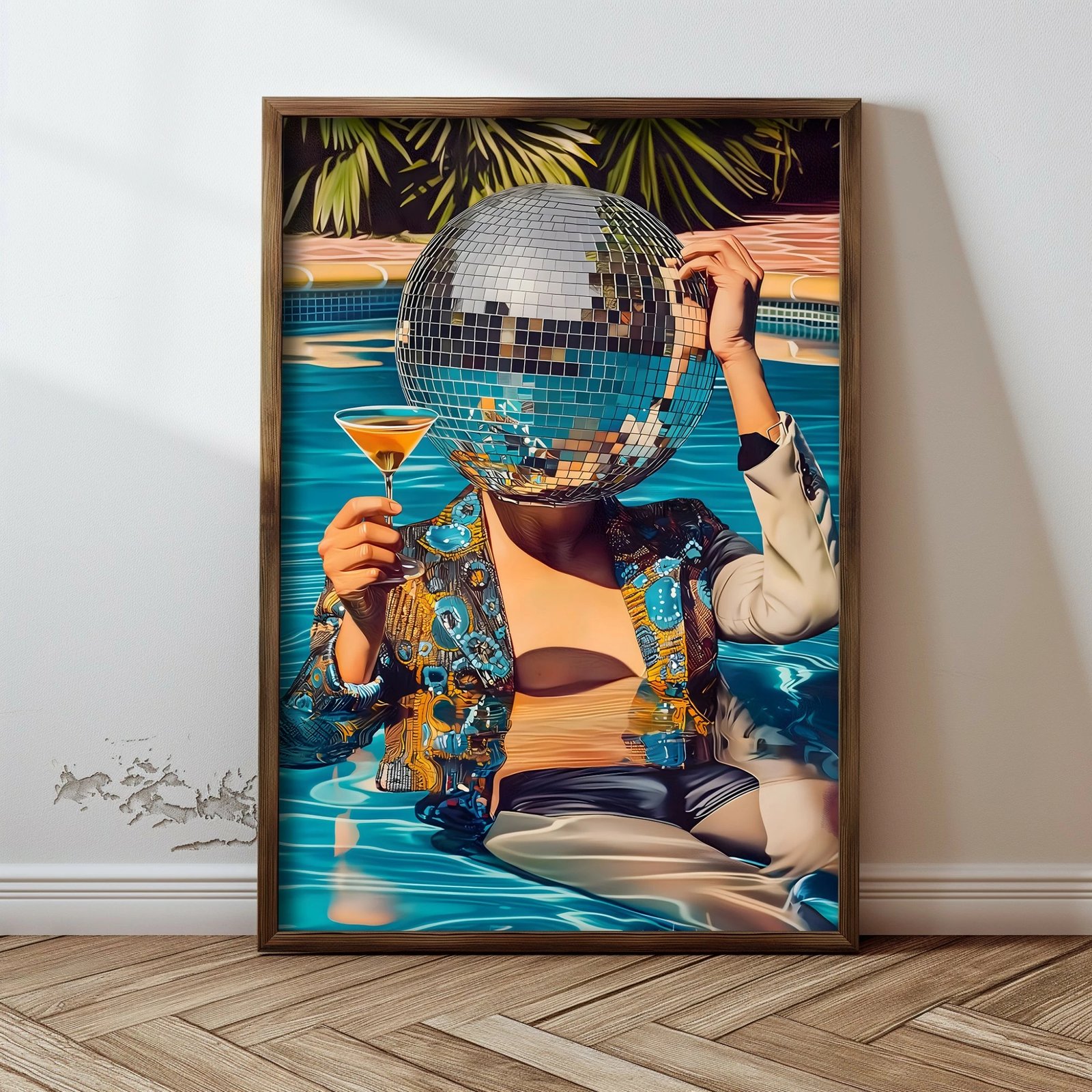 Pikturë dekorative me kornizë MDF, shumëngjyrëshe, Wallity, GE108-L