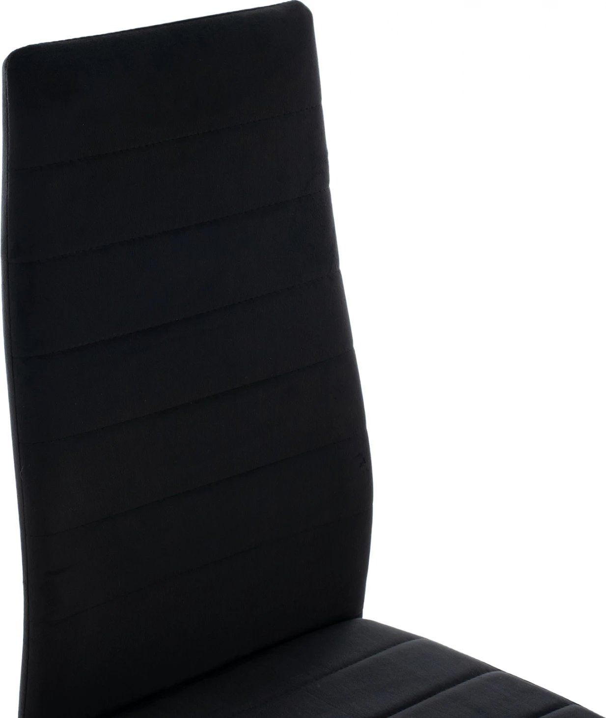 Karrige metalike, FH0037.34, kadife e zezë, me kornizë metalike, set prej 4 copash