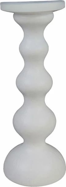 Mbajtës qirinjsh dekorativ CADENA, polirezine e bardhë, 11x11x29cm