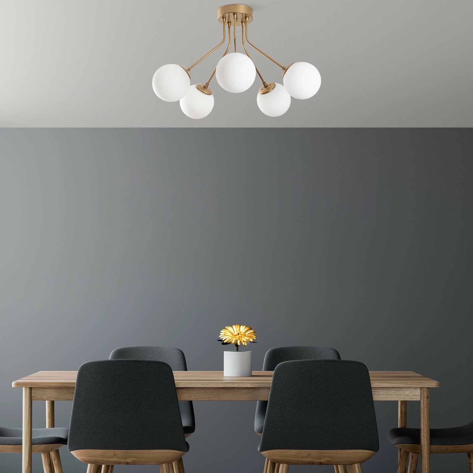 Llambë tavani Opviq, Orıon - 13961, ngjyrë ari, 62x40cm