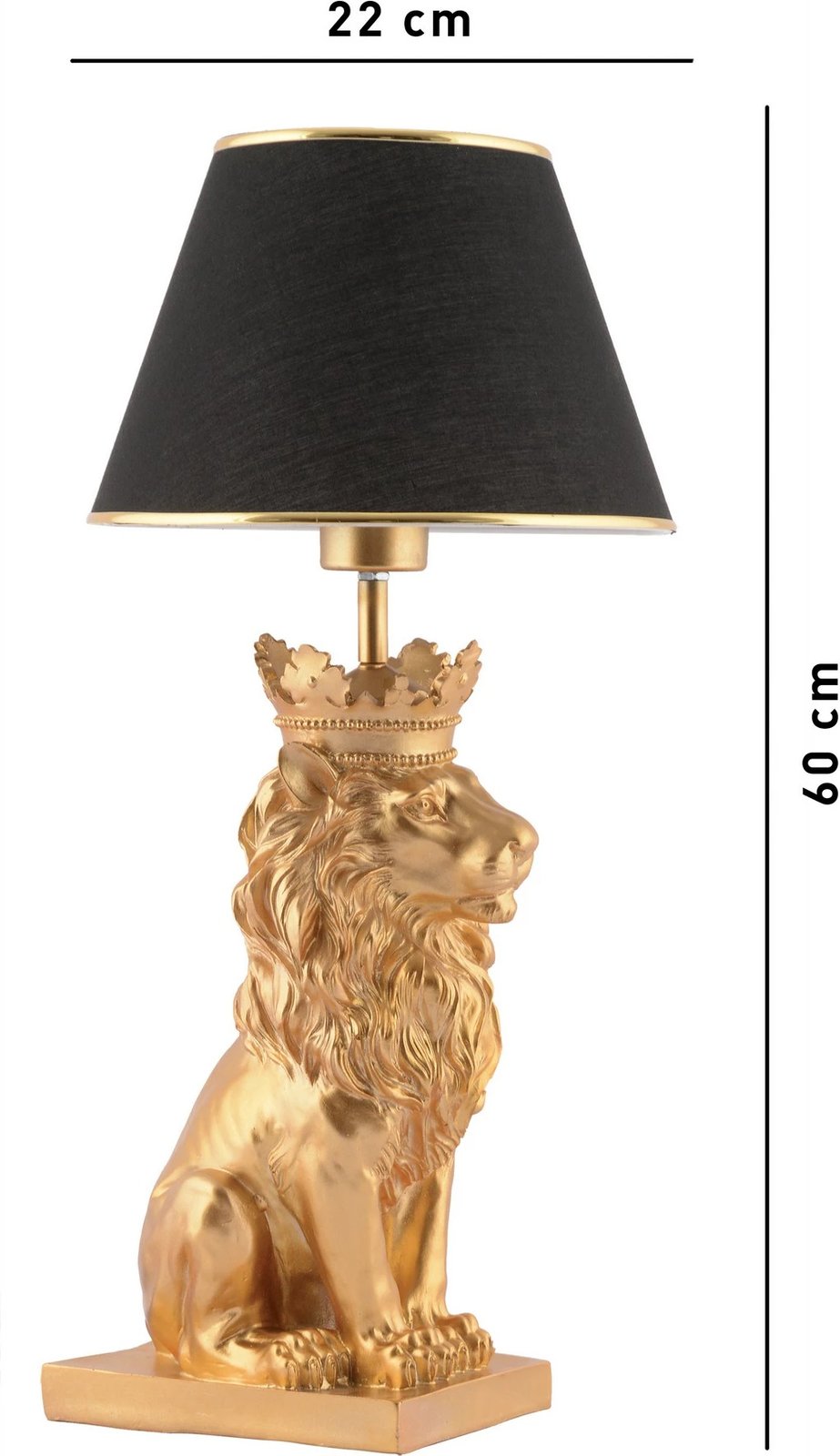 Llambë tavoline Opviq, Lion King, e zezë dhe e artë