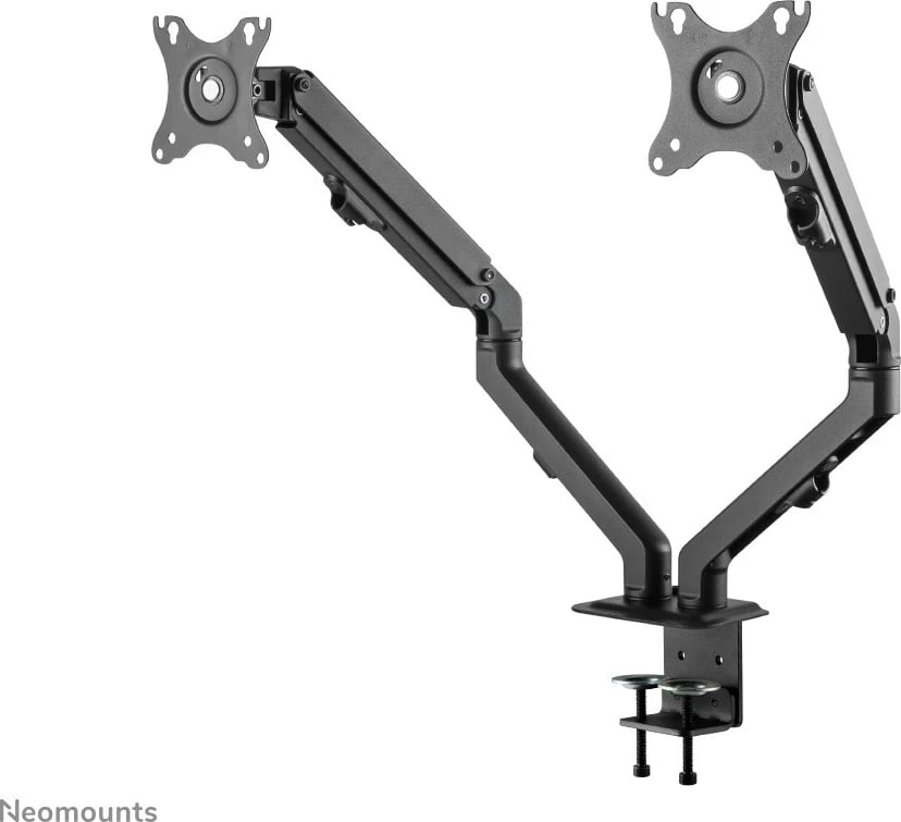 Kasë monitori Neomounts FPMA-D650DBLACK, për 2 ekrane, 17-27 inç, rregullim lartësie, ngjyrë e zezë