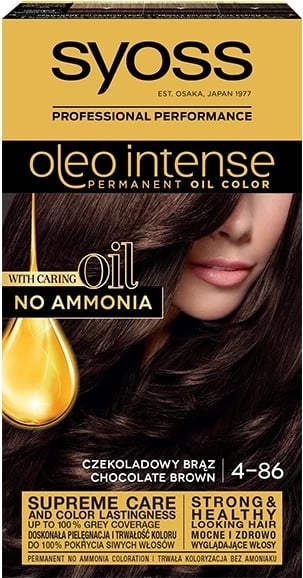 Ngjyrë për flokë Syoss Oleo Intense për femra 4-86 Çokollatë e Kafenjtë