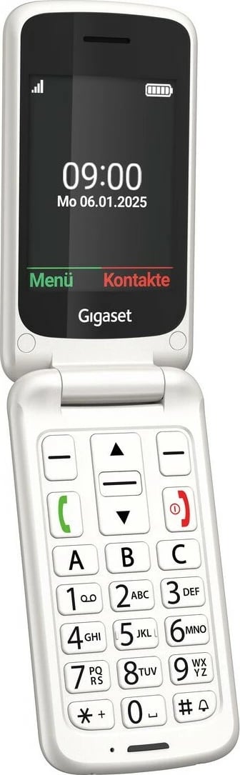 Celular Gigaset GL595 Dual SIM, 32MB RAM, 2.8", Pearl White