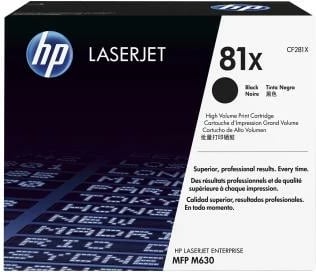Toner, HP, 81X CF281X, rendiment i lartë 24,000 faqe, e zezë, 1 copë