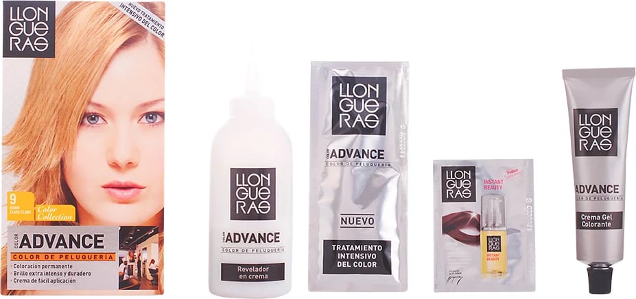 Ngjyrë për flokë unisex LLONGUERAS Color Advance 9 Light Blond bjonde e hapur