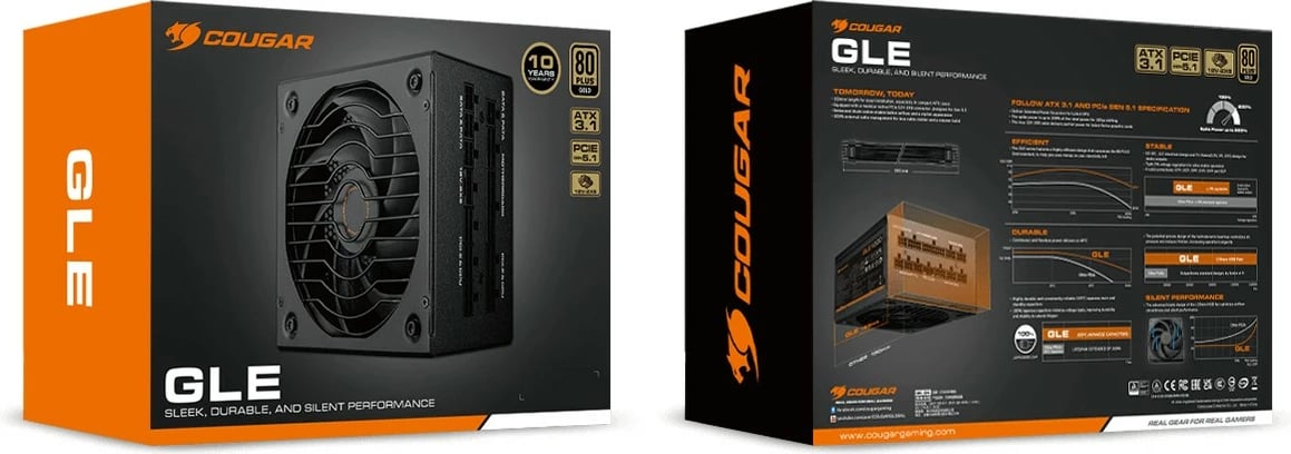 Furnizues energjie Cougar GLE 1200W, ATX3.1, 80 Plus Gold, i zi