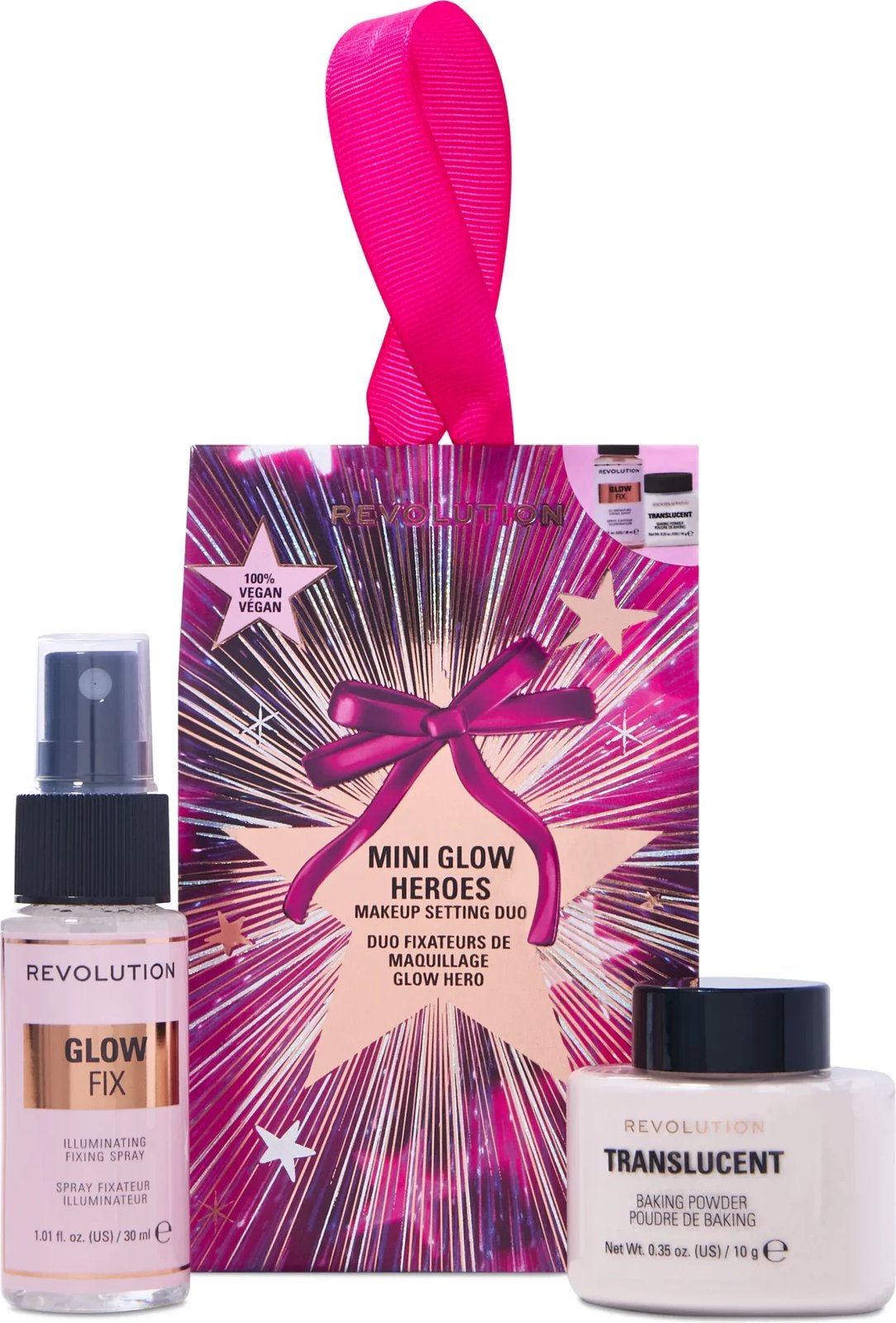 Revolution Mini Glow Heroes Makeup Setting Duo - Gift Set