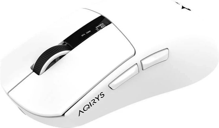 Maus Aqirys ZEPHYR, RGB, Wireless+Wired, i bardhë
