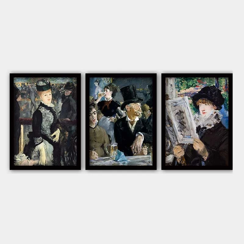 Pikturë dekorative me kornizë (3 copë), Wallity, 3SC_UN195150_3545