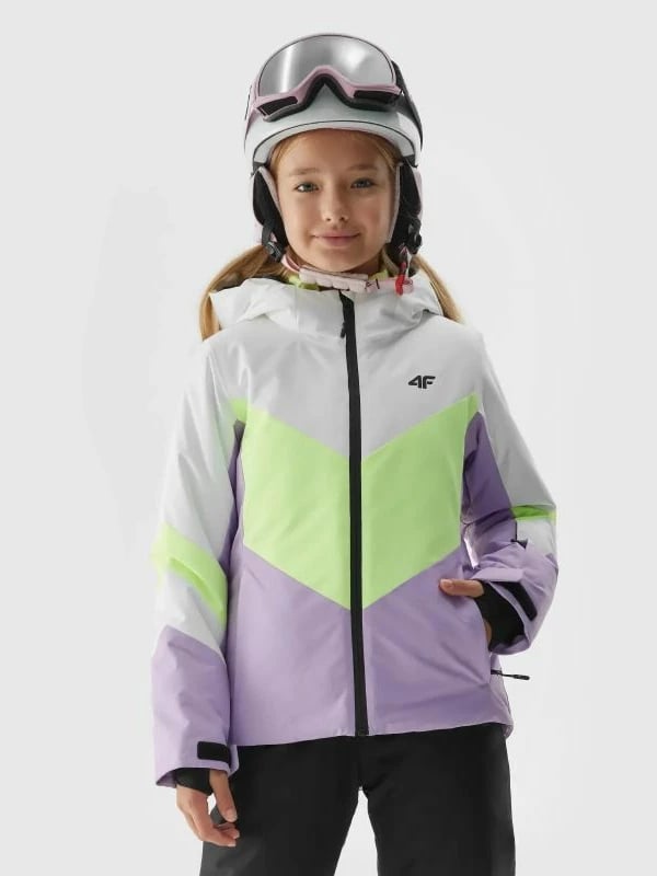 Jakne për skijim për vajza 4F, me ngjyra