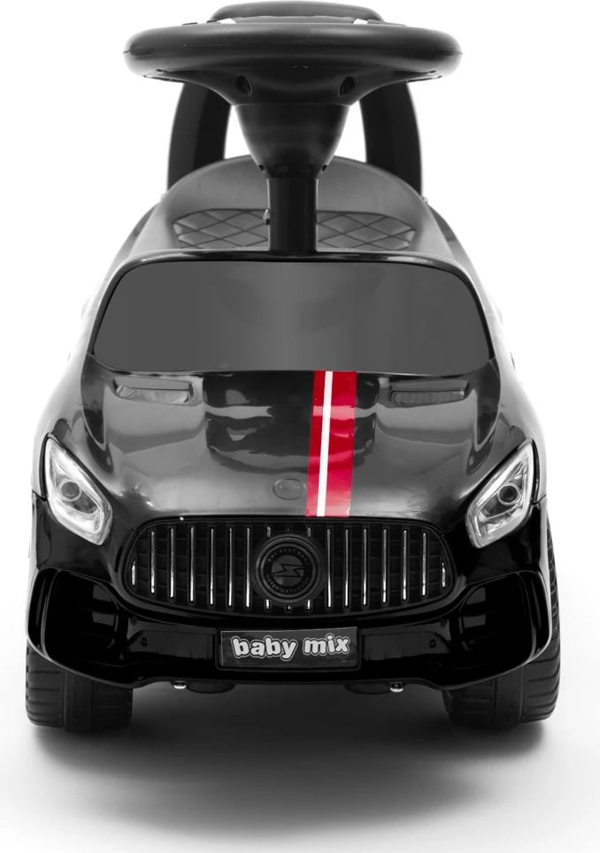 makinë ride-on, Baby Mix, RACER, me panel zëri, kapacitet 25 kg, për 12+ muaj, e zezë