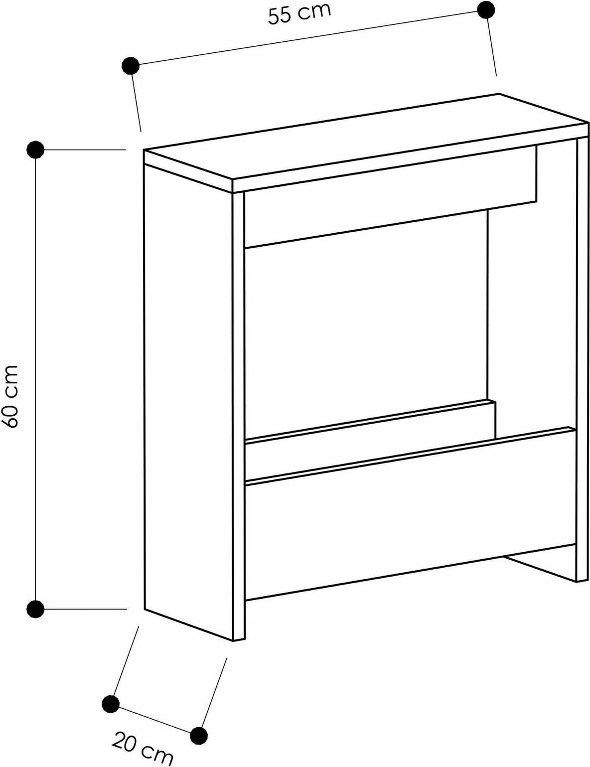Tavolinë anësore e bardhë, Skye Decor, Simpi