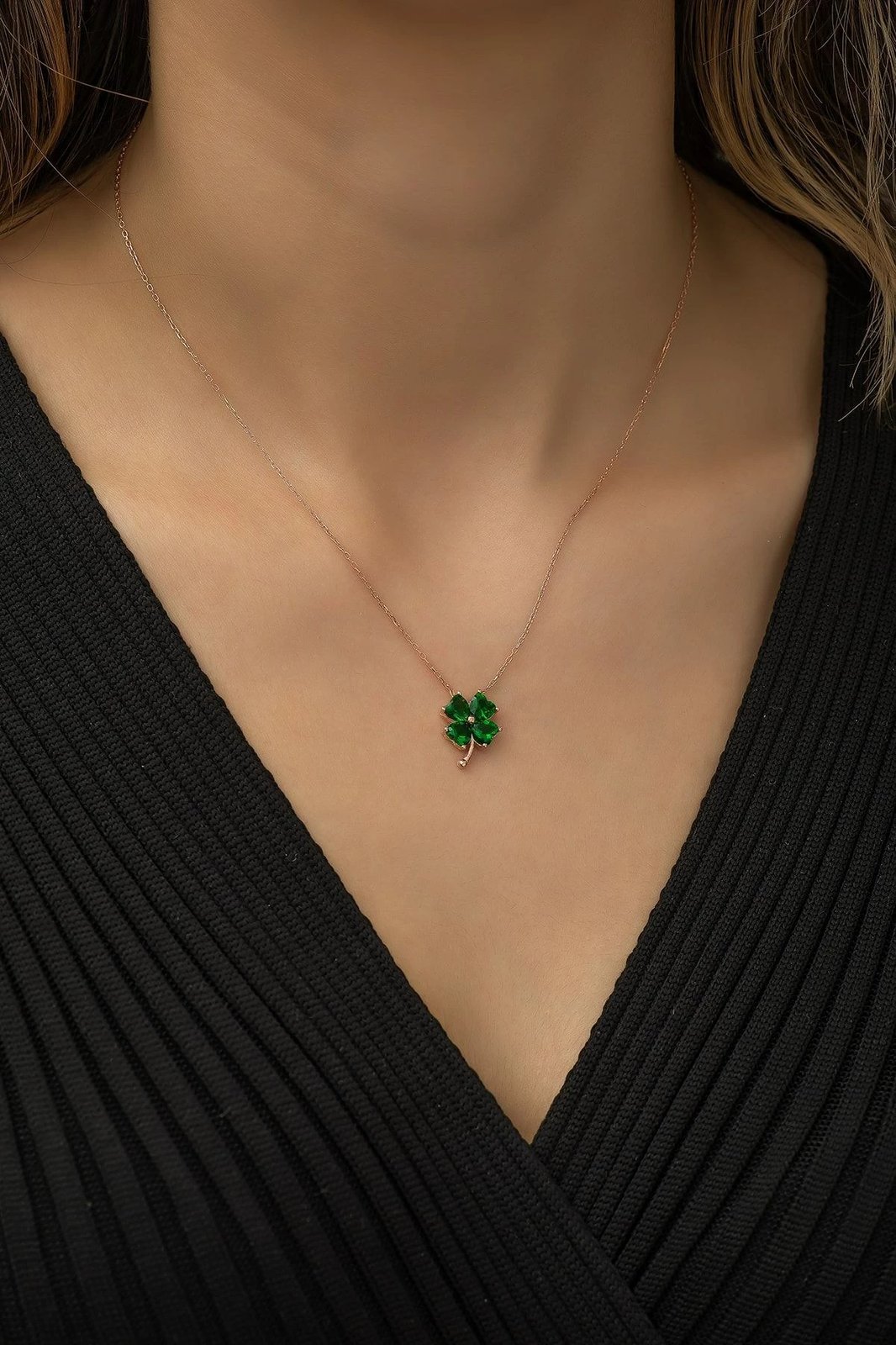 Vathë argjendi me varëse, ngjyrë ari dhe e gjelbër, Jumeon TRDYL1500