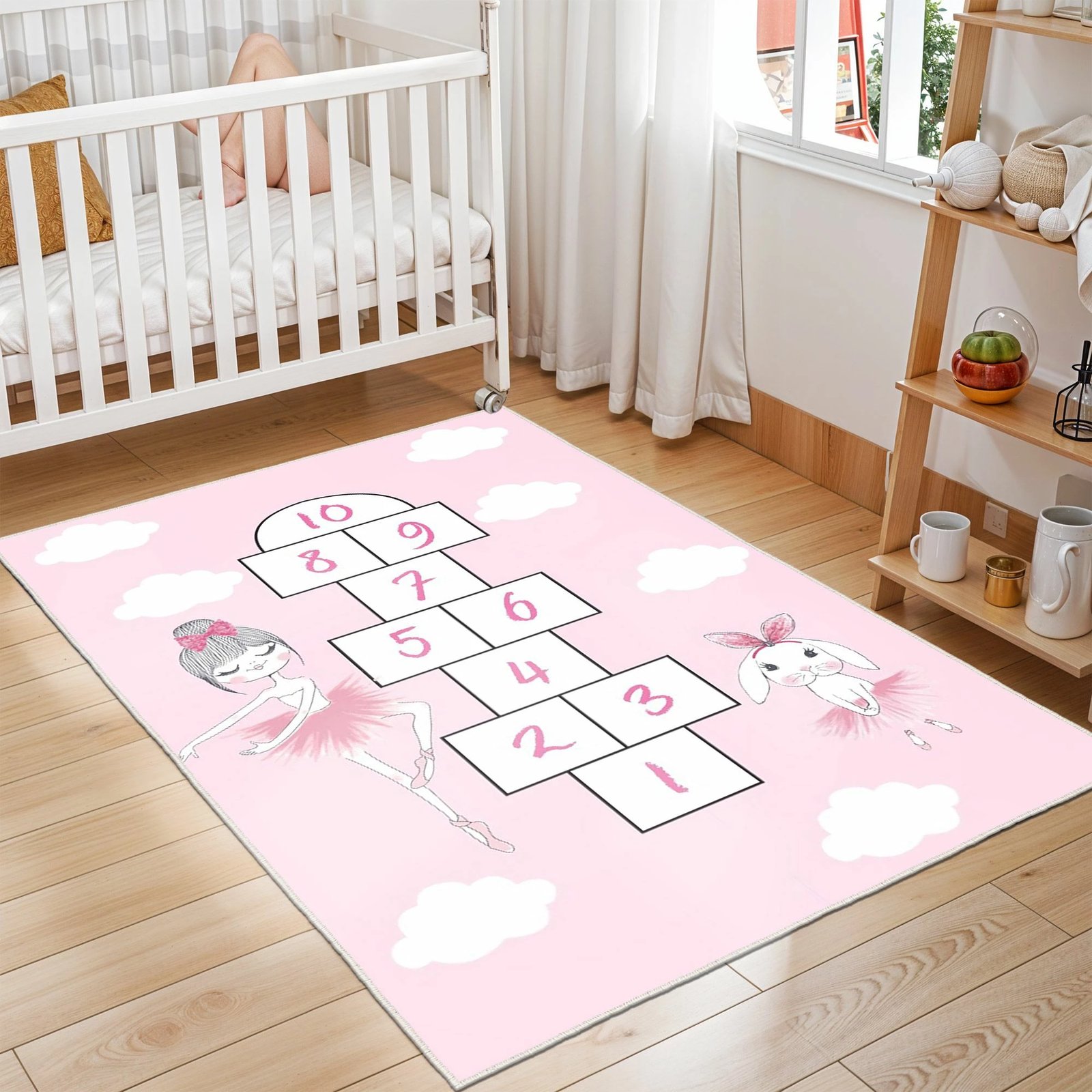 Qilim për fëmijë, dizajn hopscotch, shumëngjyrësh, 120x180cm, Eexfab746