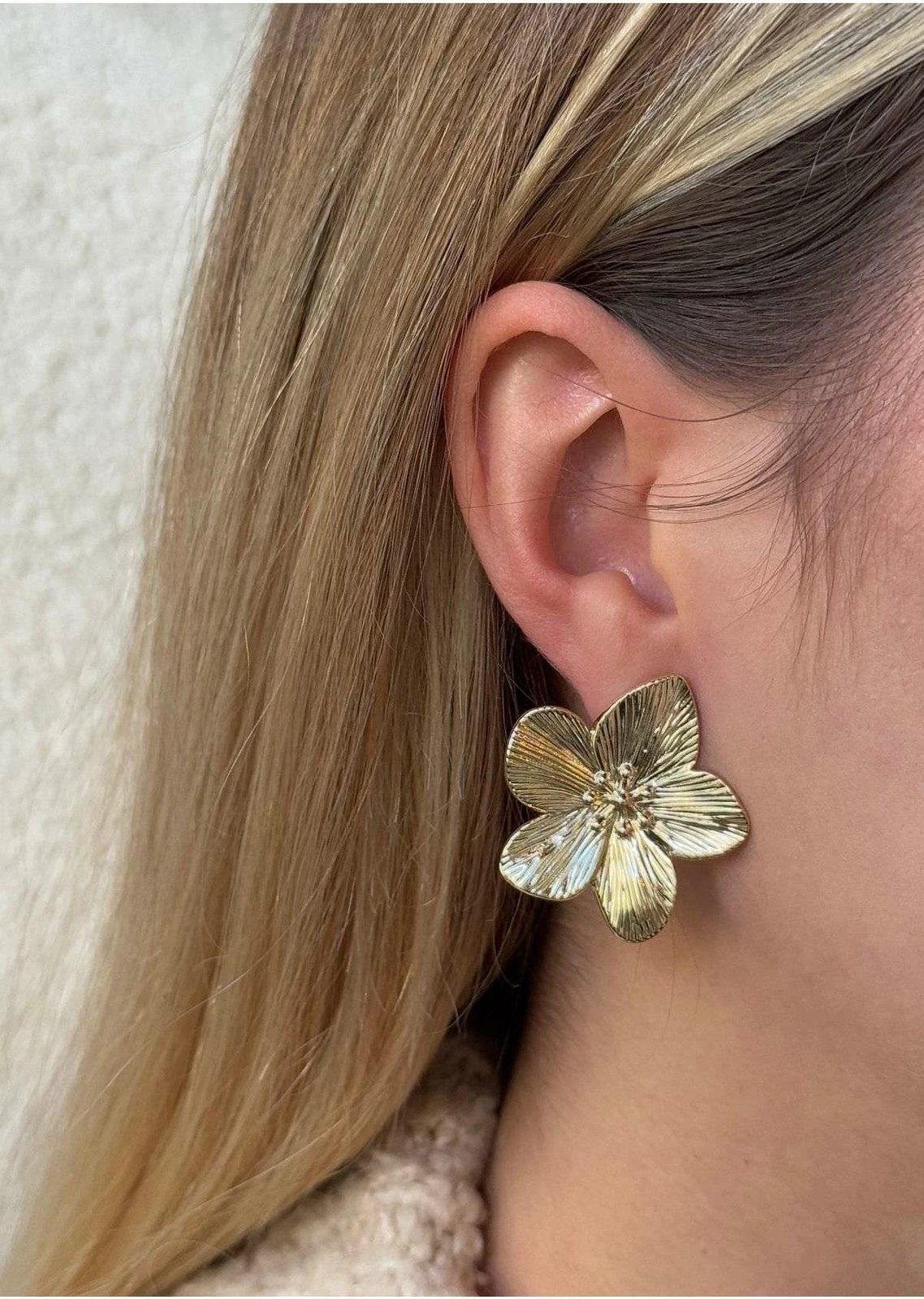 Vathë të artë prej bronzi, dizajn lule, Jumeon, KPEGMSA35054, 3.5cm