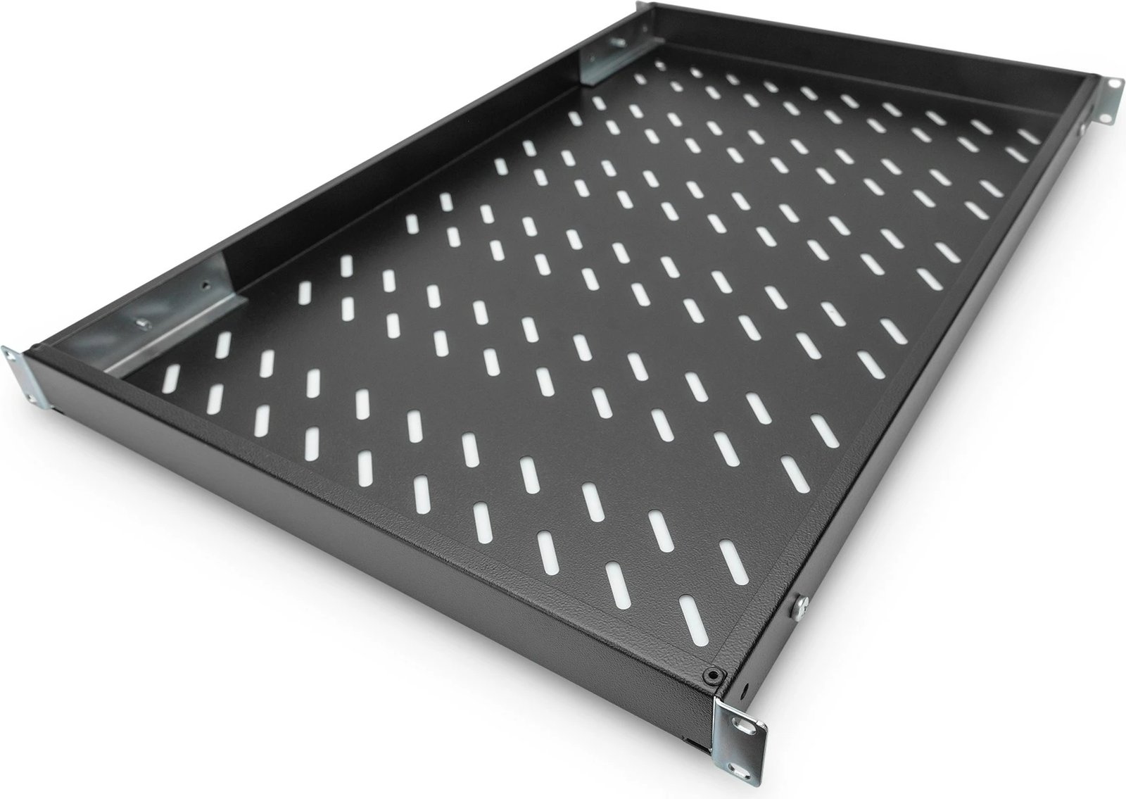 Raft kabineti Digitus 1U 44x482x700-1180mm, deri 50kg, zi