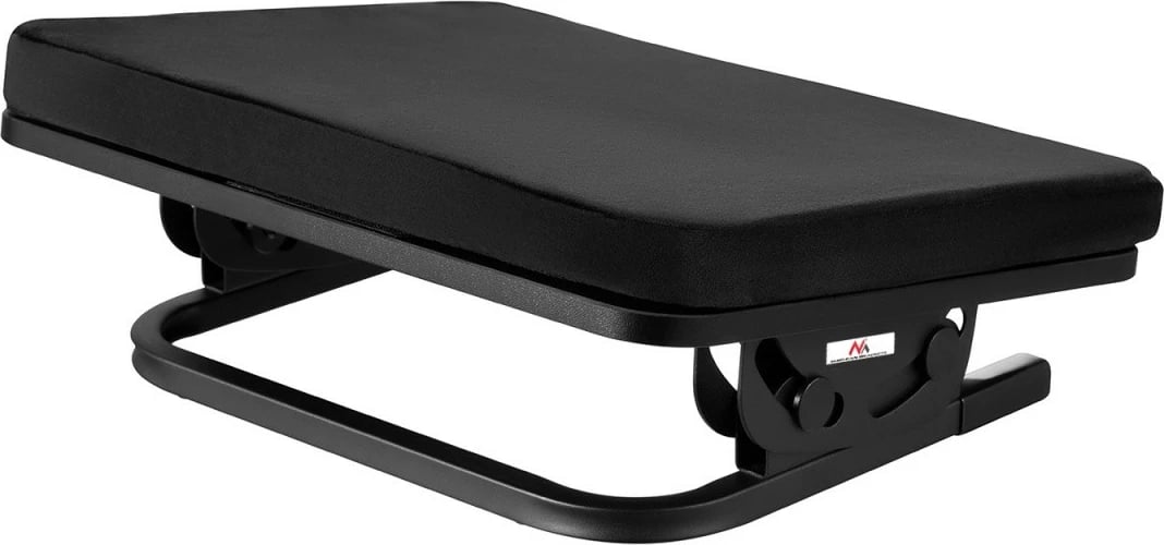 Mbështetëse këmbësh Maclean MC-460, ergonomike, me jastëk të heqshëm, e zezë