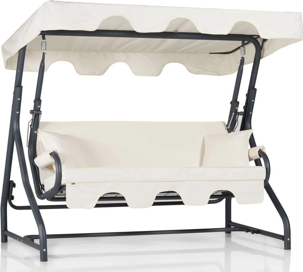 Karrige lëkundëse treshe për kopsht, Hanah Home, Olea 9, shumëngjyrëshe