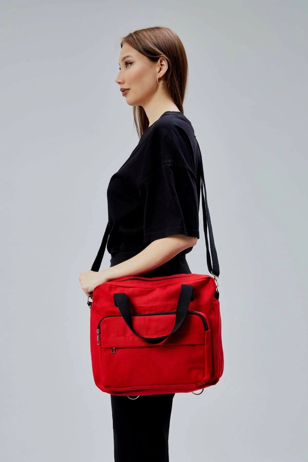 Çantë tote e kuqe, Zoozie Bags, 2386