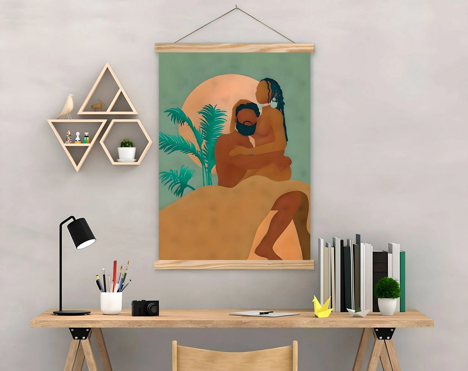 Pikturë dekorative me kornizë, shumëngjyrëshe, Wallity MRG21, 50x70cm