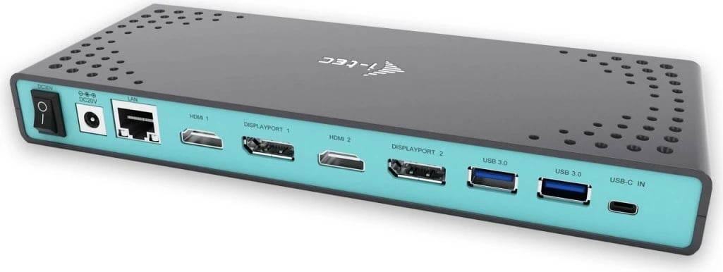 Kasë port replikator i-tec CADUAL4KDOCK, USB 3.0/USB-C, e zezë