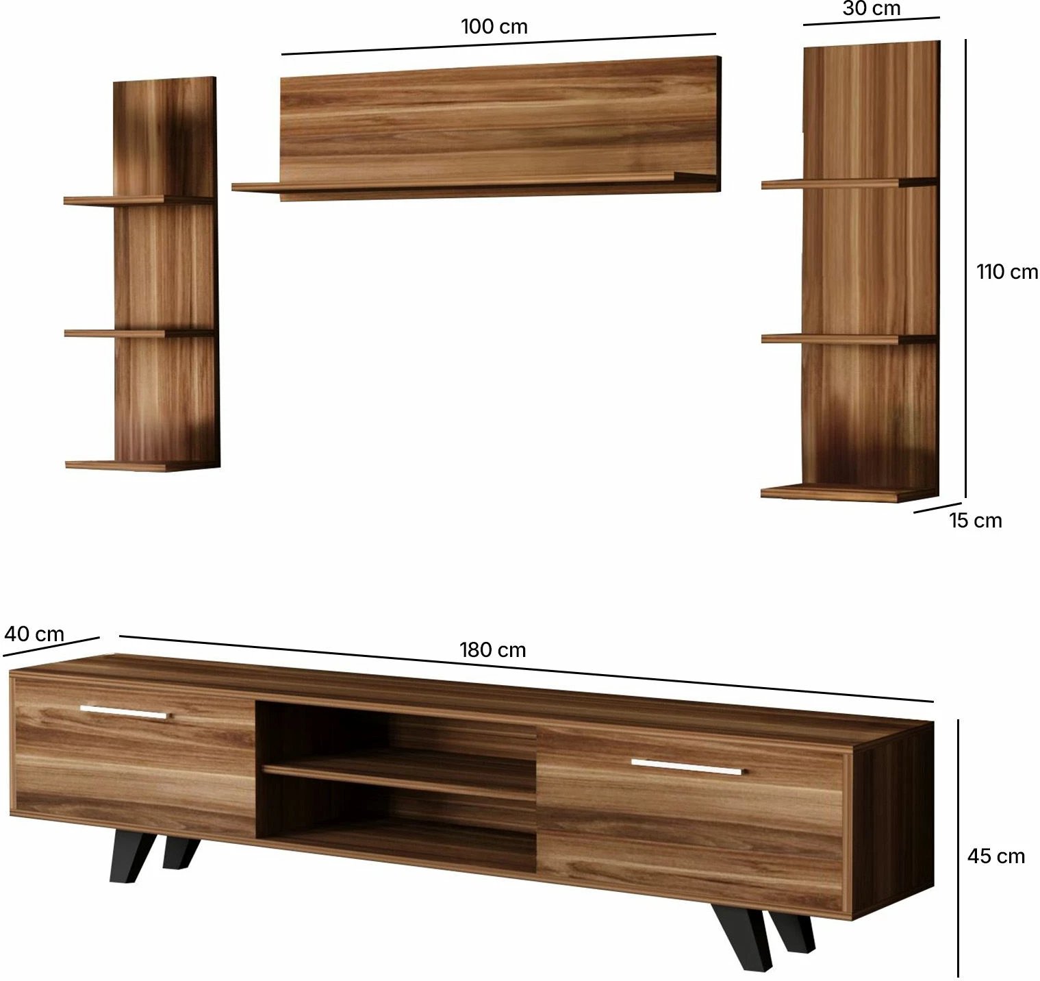 Komodë TV Skye Decor, Rb-165, ngjyrë druri