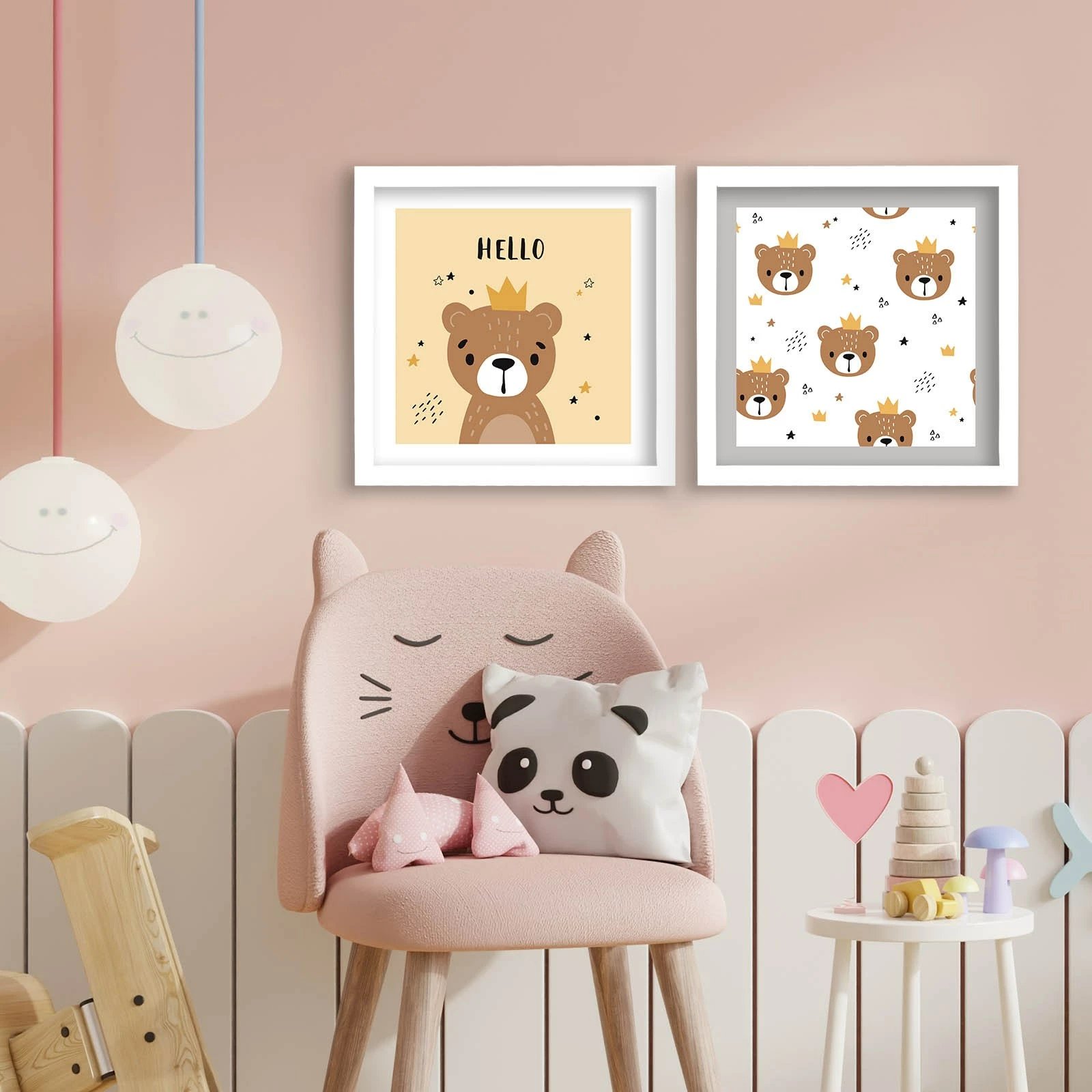 Pikturë dekorative me kornizë MDF (2 copë), Wallity, 2P3333BCT-013