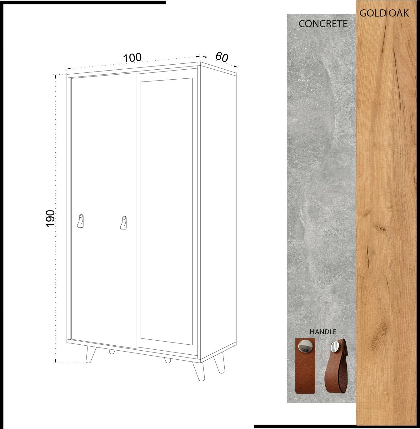 Dollap Hanah Home, ngjyrë lisi, Rana