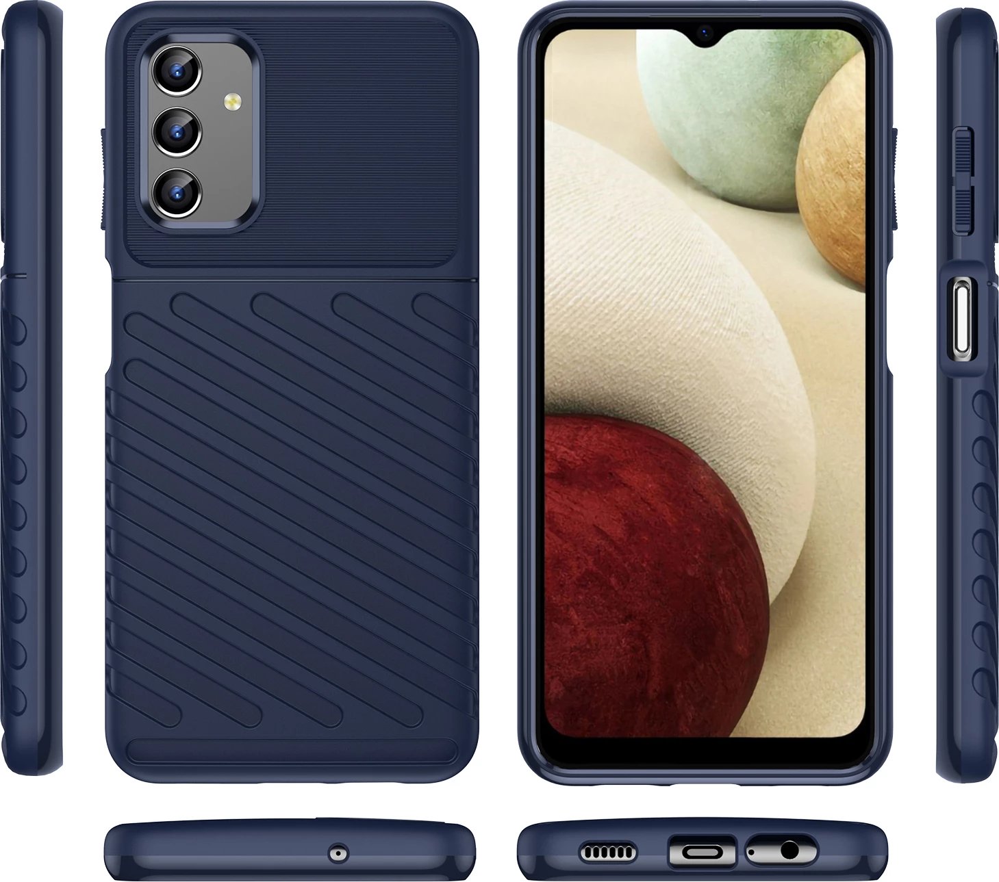Mbështjellës fleksibil i blinduar Hurtel Thunder Case për Samsung Galaxy A13 5G, Kaltër