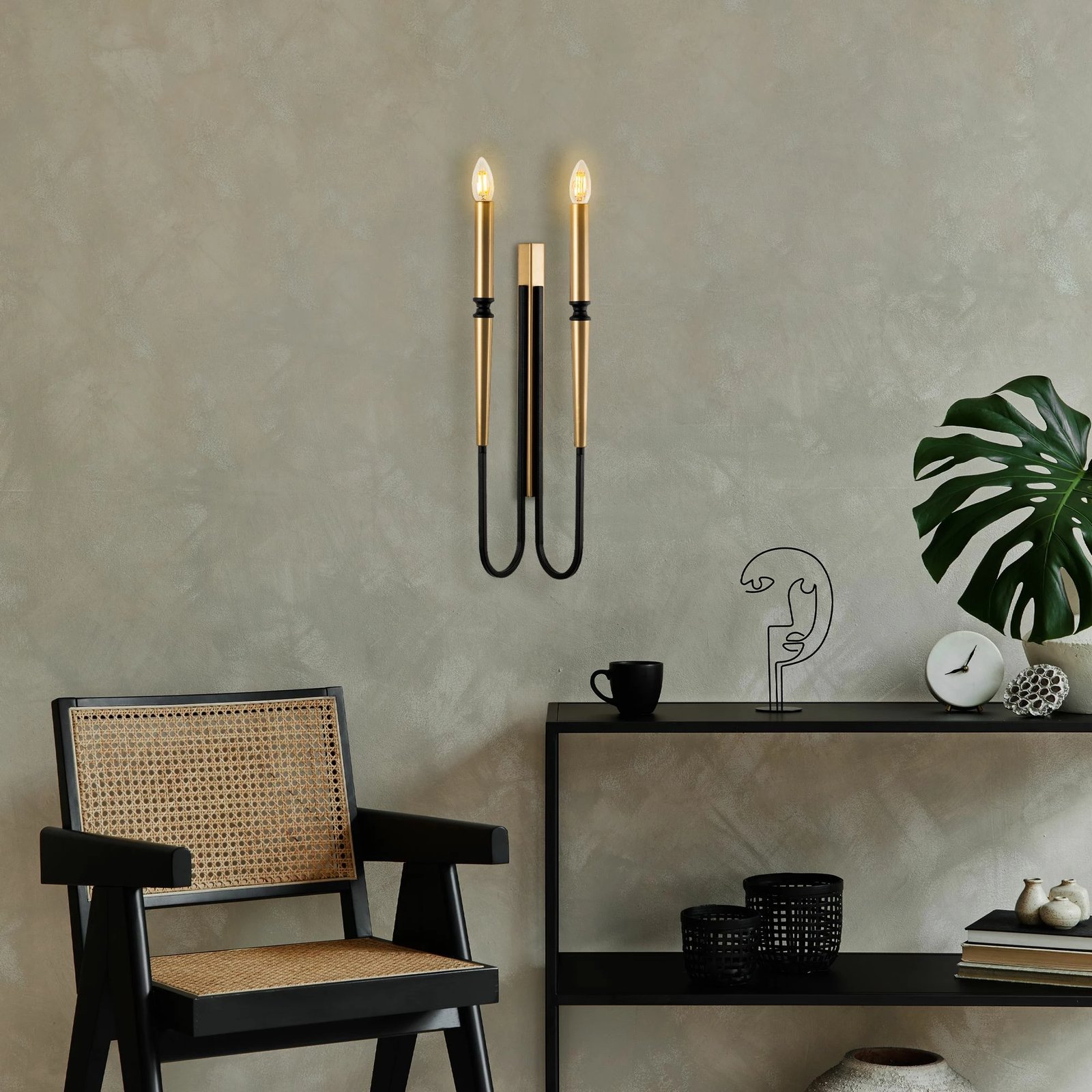 Llambë muri Opviq, Lumı - 15151, metalike, e zezë