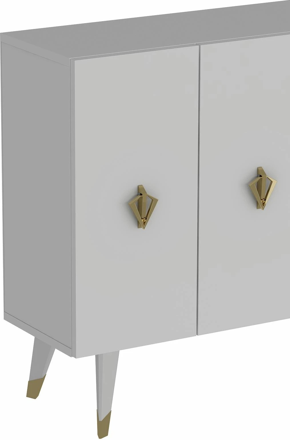 Konsol Skye Decor, 8163KM-32, e bardhë, e artë