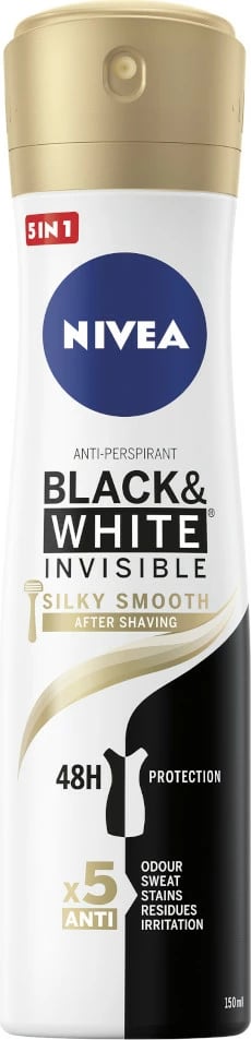 Deodorant spray për femra Nivea Black&White Invisible Silky Smooth, 250ml