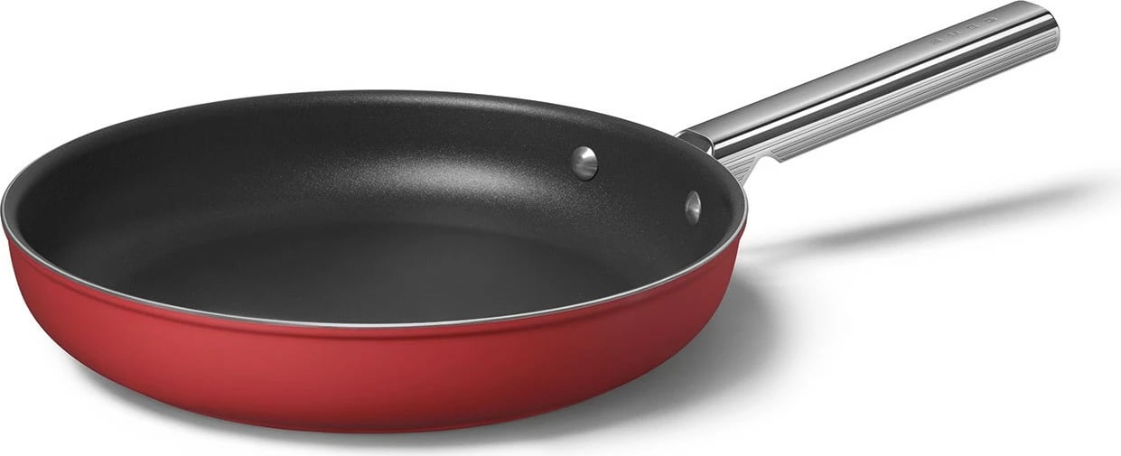 Tigan SMEG CKFF2801RDM 28 cm, alumini, jo-ngjitës, e kuqe