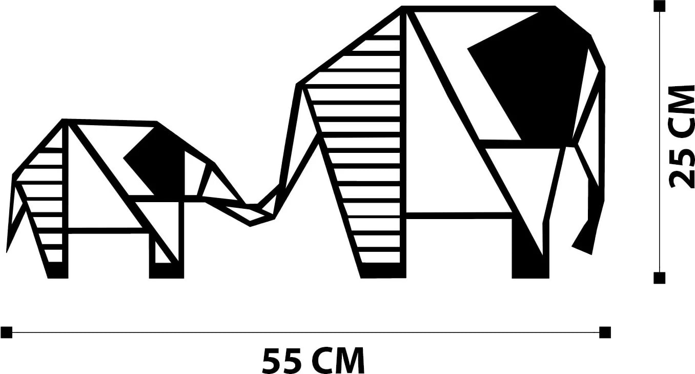 Aksesor dekorativ metalik për mur, Wallity, dekor murale metalike