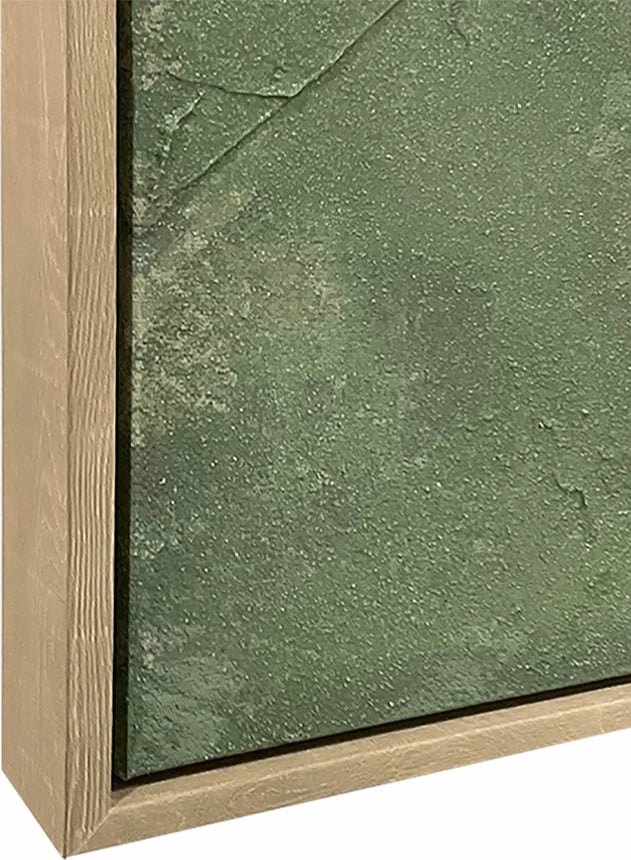 Pikturë dekorative RHEA me kornizë, kanavacë, ngjyrë ulliri-bezhë, 82.6x4.3x122.6cm