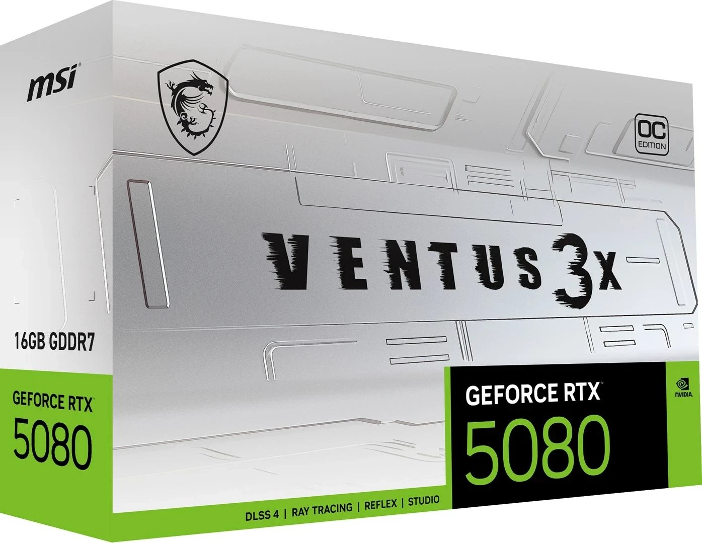 Kartelë grafike MSI VENTUS GeForce RTX 5080 16 GB, e bardhë