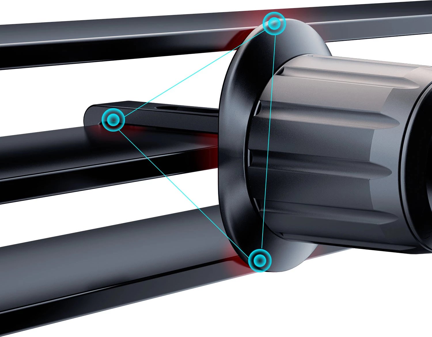 Mbështjellës telefoni për veturë Dudao F5Pro, për grilë ajrimi, i zi