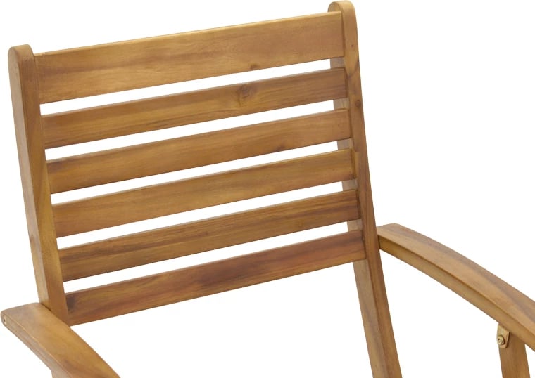 Karrige palosëse me krahë, dru akacie, ngjyrë natyrale, 57x59x93cm