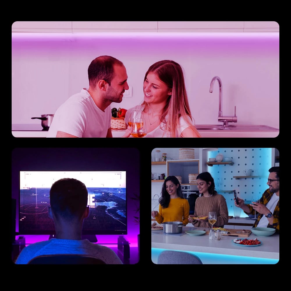 Shirit LED inteligjent Sonoff L2-5M, 5m, RGB, Wi-Fi, me telekomandë, i papërshkueshëm nga uji, set Shirit LED inteligjent Sonoff L2-5M, 5m, RGB, Wi-Fi, me telekomandë, i papërshkueshëm nga uji, set