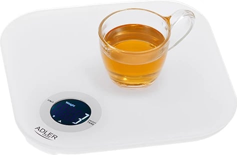 Peshore kuzhine, Adler AD 3180, 10 kg, LCD, platformë qelqi 218x218 mm, llogaritje vëllimi ujë/qumësht, funksion tare