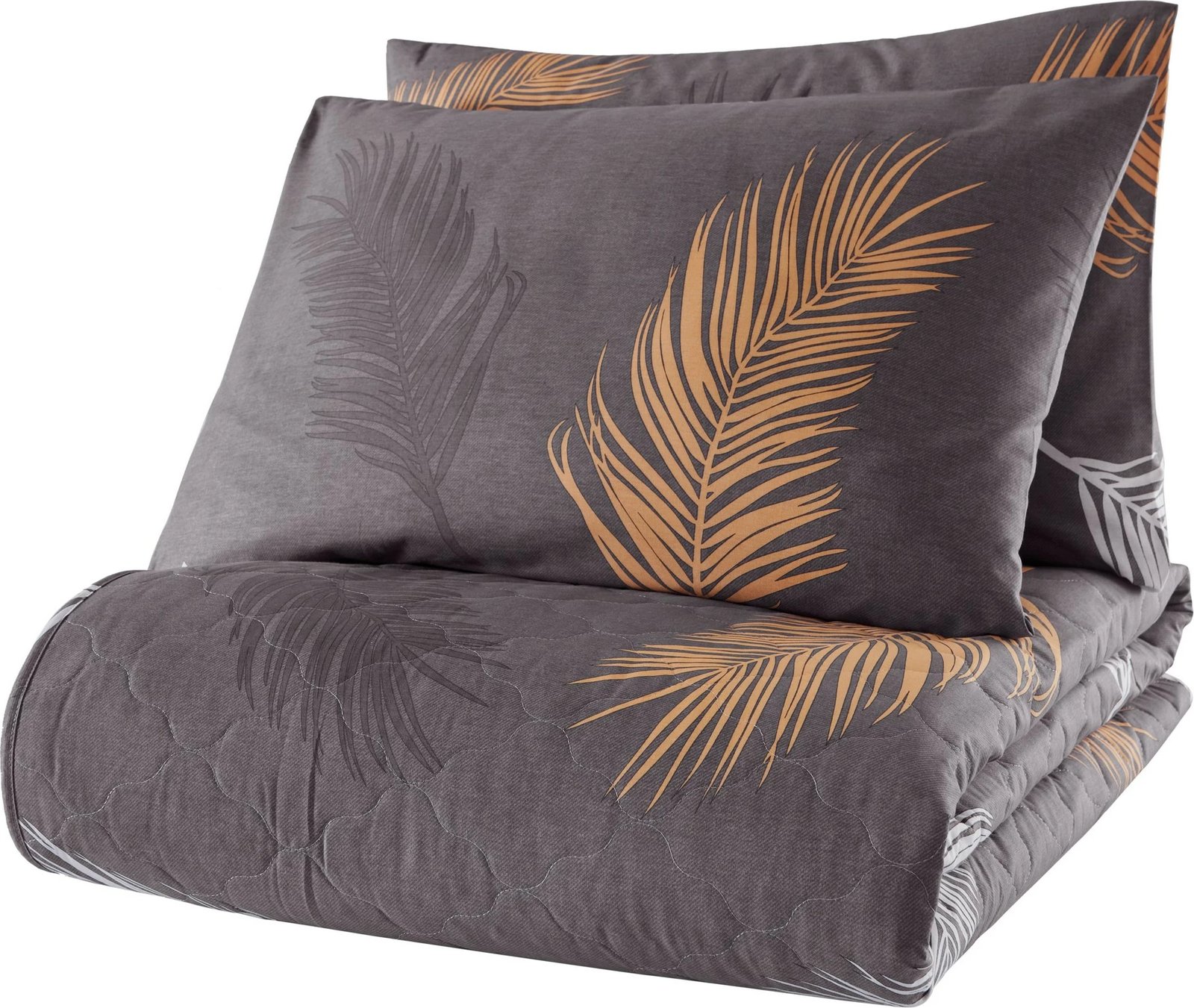 Jorgan i vetëm L'essentiel, Olivia, ngjyrë ari dhe gri, vPoly