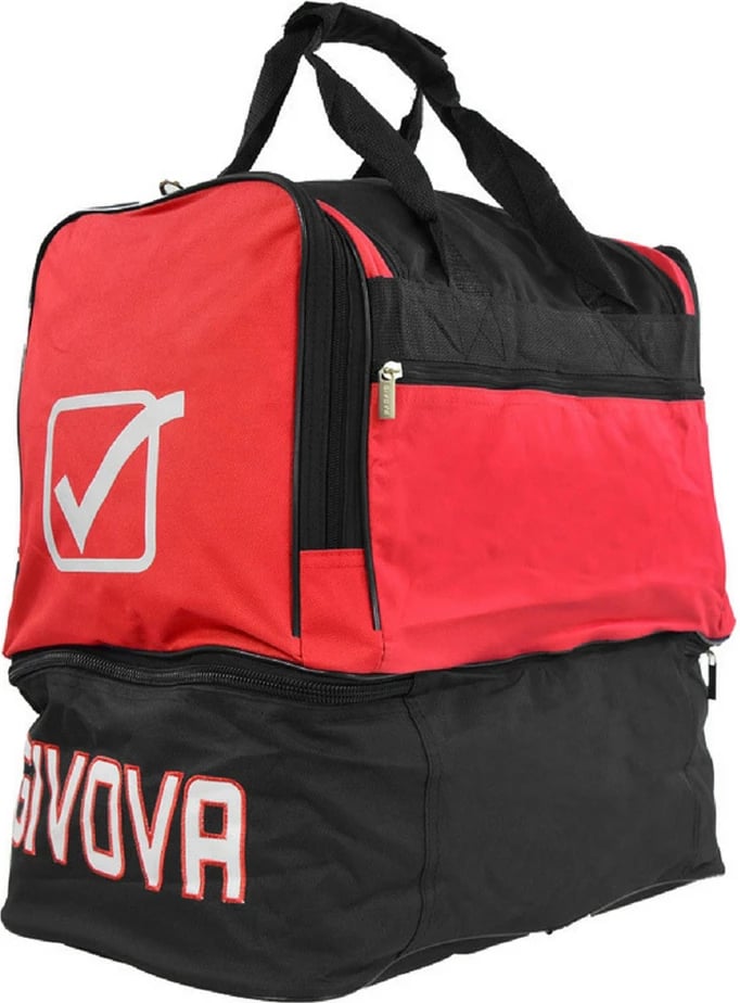 Çantë sportive Givova unisex, e kuqe-e zezë